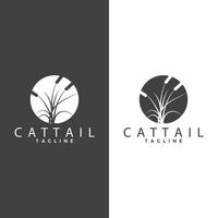 Cattail Logo Design Vector Simple Illustration Symbol Template