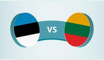 Estonia versus Lithuania, team sports competition concept. vector