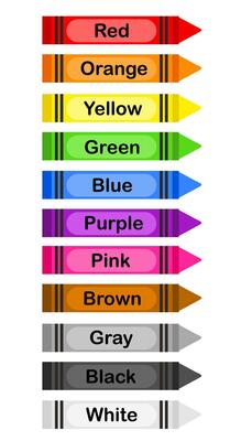 Wax Crayons Line And Solid Icon Back To School Concept Color
