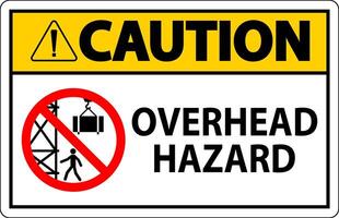 Caution Sign Overhead Hazard vector