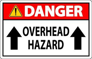 Danger Sign Overhead Hazard vector