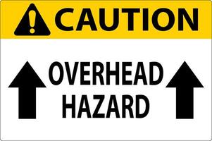 Caution Sign Overhead Hazard vector