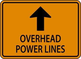 Overhead Power Lines Sign vector