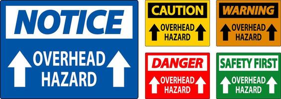 Caution Sign Overhead Hazard vector