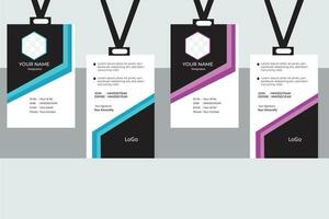 Id card design template. vector