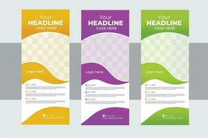 Rollup Banner Template vector