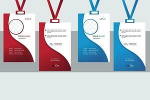 Id card design template. vector