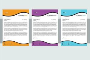 Letterhead design template. vector