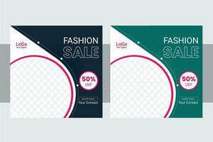 Fashion Sale Social Media Post  design template. vector