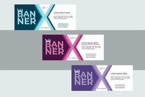 Web banner  design template. vector