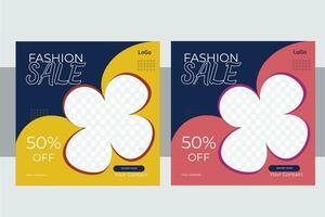 Fashion Sale Social Media Post  design template. vector