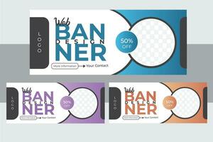 Web Banner Design Template. vector