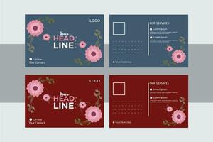 Modern Post Card Design Template. vector