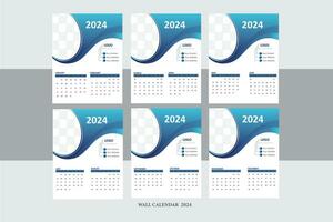 Calendar Design Template For 2024 vector