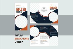 Modern Trifold Brochure Design Template. vector