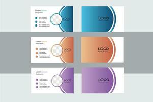 Business Card Template Design . vector