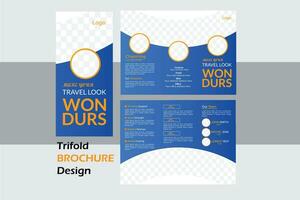 Modern Trifold Brochure Design Template. vector