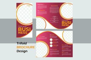 Modern Trifold Brochure Design Template. vector