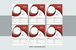 Calendar Design Template For 2024 vector