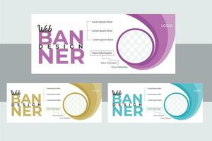 Web Banner Design Template. vector