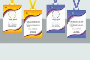 Id card design template. vector