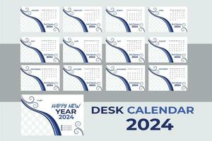 Calendar Design Template For 2024 vector