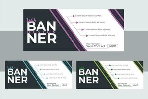 Web Banner Design Template. vector