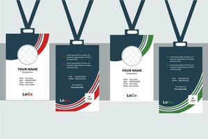 Id card design template. vector