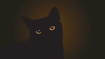 black cat vector design on black background