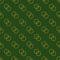 Seamless geometric pattern. Art deco style with golden rings. Vector print for fabric background