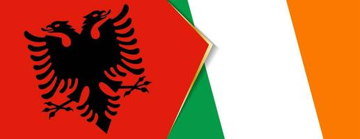 Albania y Irlanda banderas, dos vector banderas