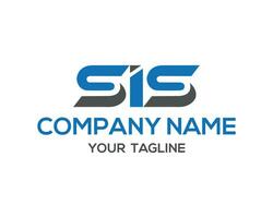 SIS letter logo design icon creative modern elegant vector template.