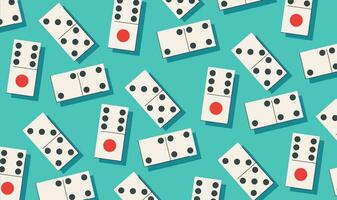 Domino pieces background. Board game vector illustration