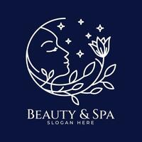 Modern Beauty And Spa Logo For Wellness vector