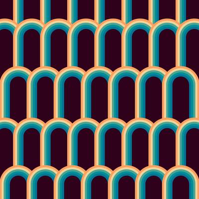 70s, 1970 abstract vector stock retro lines background. Vector illustration.
