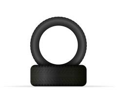 Car tire isolated on white background. Vector illustration.