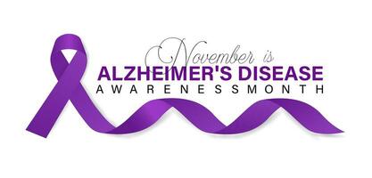 Alzheimer's disease awareness month is observed every year in november. Holiday concept. Background, banner, card, poster, template. Vector illustration. Vector template.