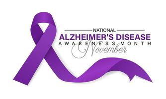 Alzheimer's disease awareness month is observed every year in november. Holiday concept. Background, banner, card, poster, template. Vector illustration. Vector template.