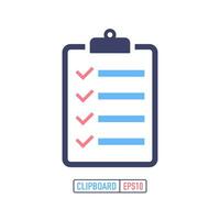 Clipboard with checklist icon. Clipboard with checklist icon for web. Vector stock illustration.