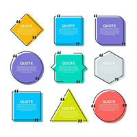 Set Quote frames. Blank template with print information design quotes. Vector stock illustration