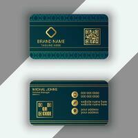 Modern Luxury business card template design vector