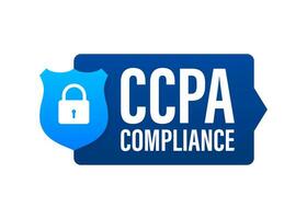 Ccpa, great design for any purposes. Security vector icon. Website information. Internet security. Data protection