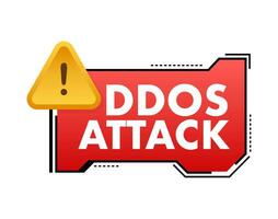 DDOS attack, hacker bomb. Denial of Service. Vector stock illustration.