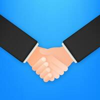 Shaking hands. Contract agreement. Successful transaction. Vector stock illustration