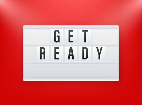 caja ligera con obtener listo. caja ligera bandera. web diseño. vector valores ilustración.