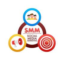 Social media marketing. Communication, internet concept. Digital marketing concept vector