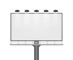 Billboard on light background. Empty white vector horizontal poster template. Template for marketing design. Vector stock illustration