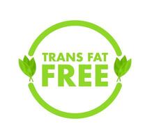 Trans fat free for web design. Editable vector. Editable stroke. Vector graphic.