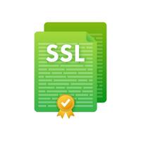 Secure internet connection SSL icon. SSL safe guard. Vector stock illustration.