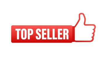 Top seller icon. Promotion label. Vector stock illustration